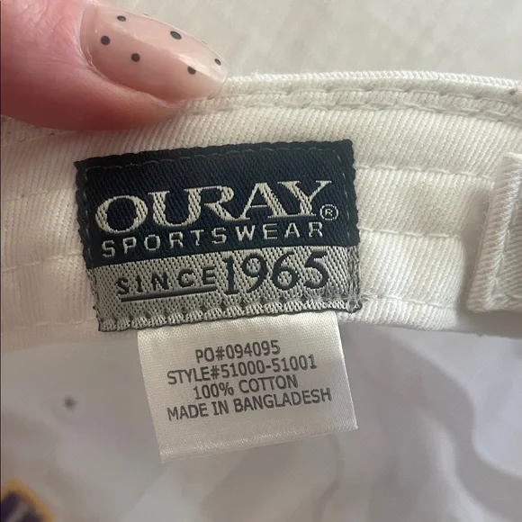 White LSU Cap with Purple Logo - Picture 4 of 4